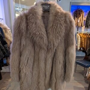 Brandon Thomas Plush Tan Fox Jacket